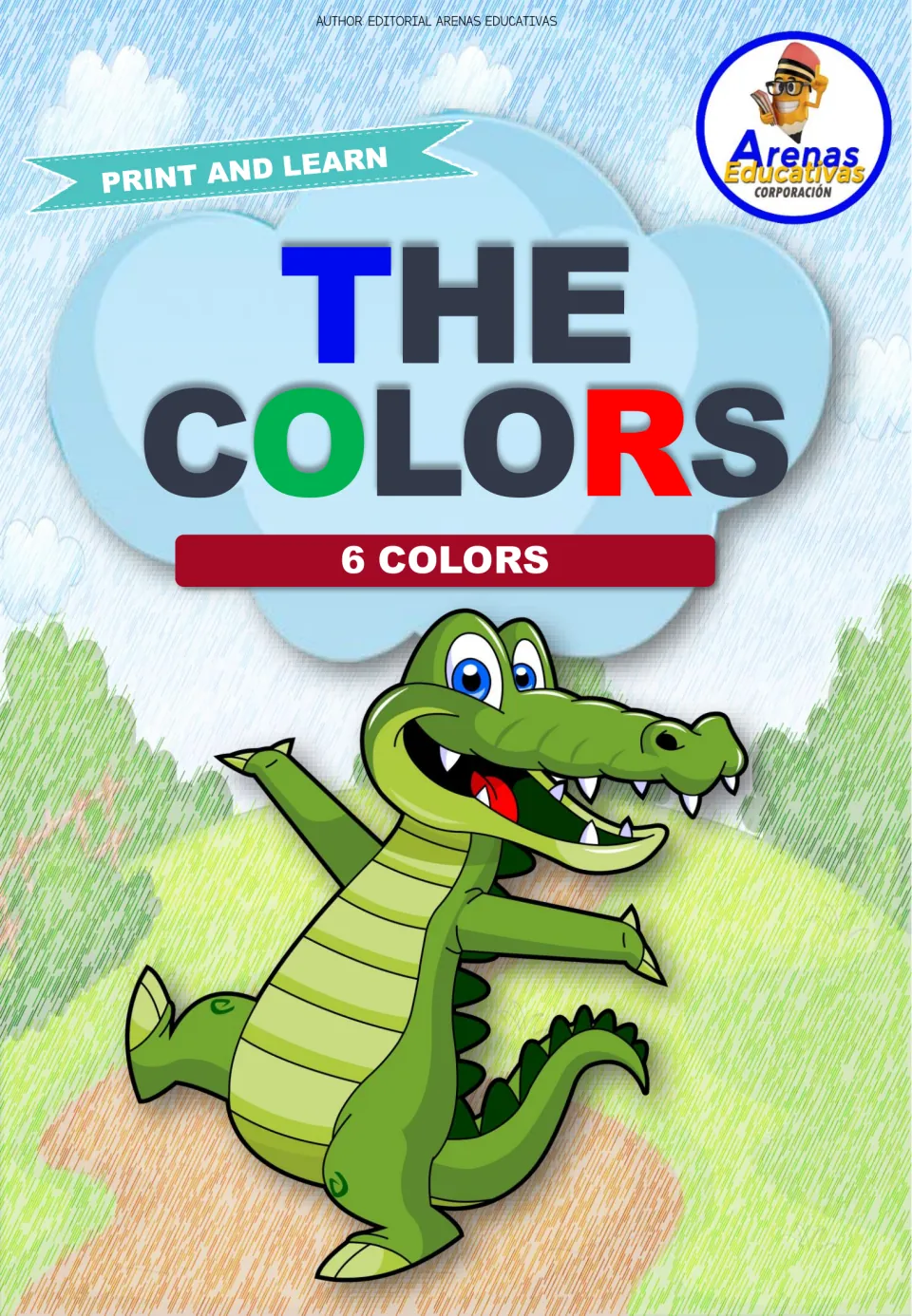 Cover of the six-color poster resource, headed 'The Colors' with 'Print and Learn' and '6 Colors'