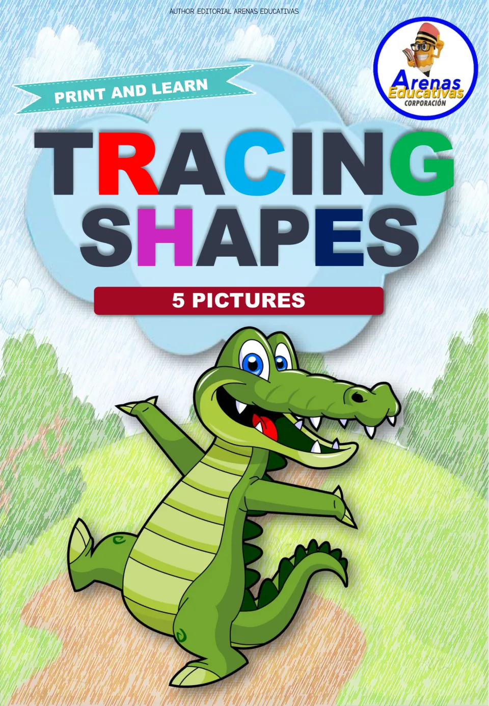 Cover of the Spanish shape-tracing resource, headed 'Tracing Shapes' and labeled '5 Pictures'