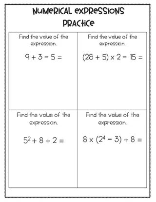 6th Grade Algebra Guided Notes – Algebraic Expressions – sample page 2