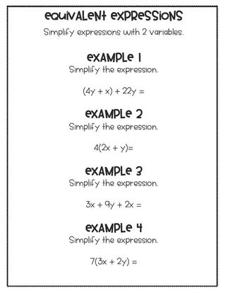 6th Grade Algebra Guided Notes – Algebraic Expressions – sample page 4