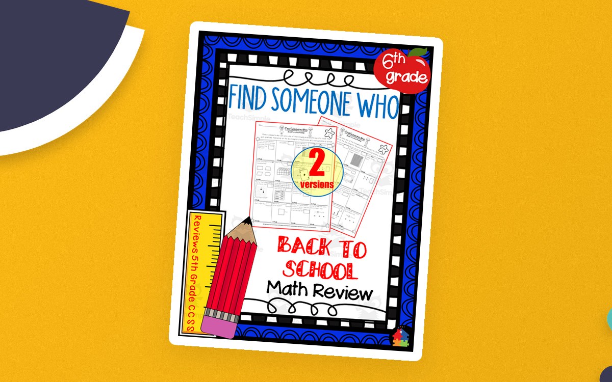 6th Grade - Find Someone Who | Back to School Math Review preview
