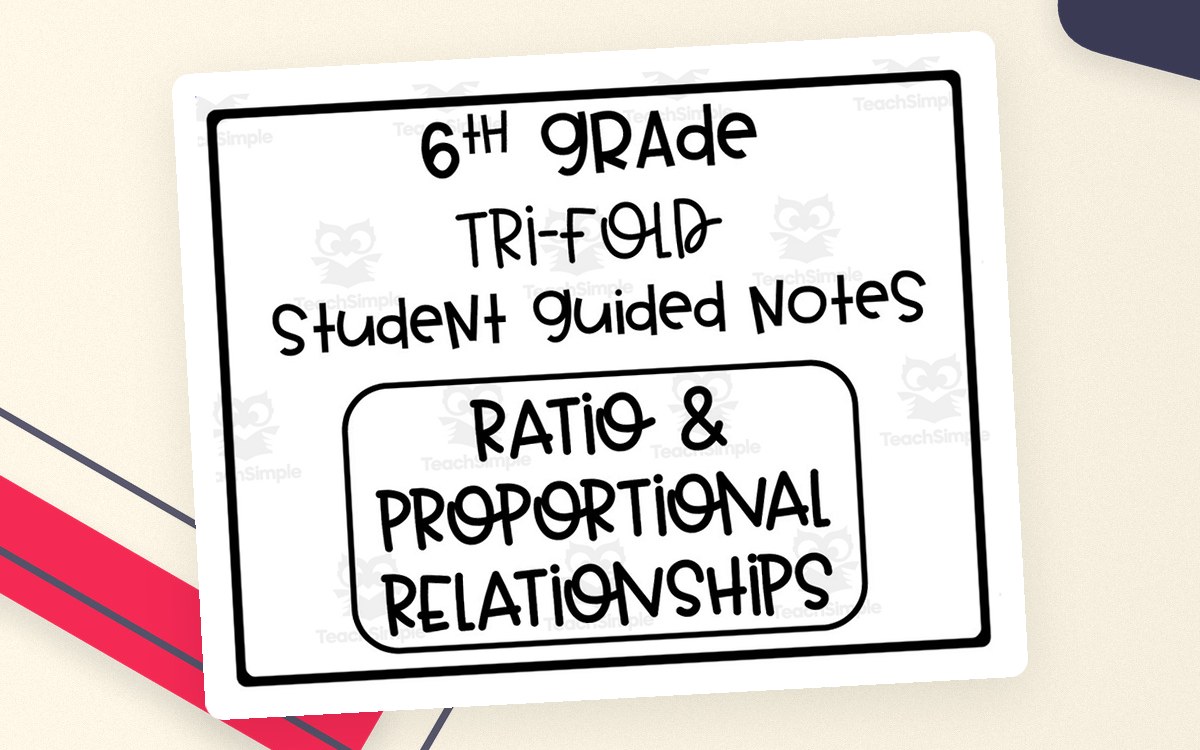 6th Grade Ratios & Proportions – Guided Notes Trifold preview