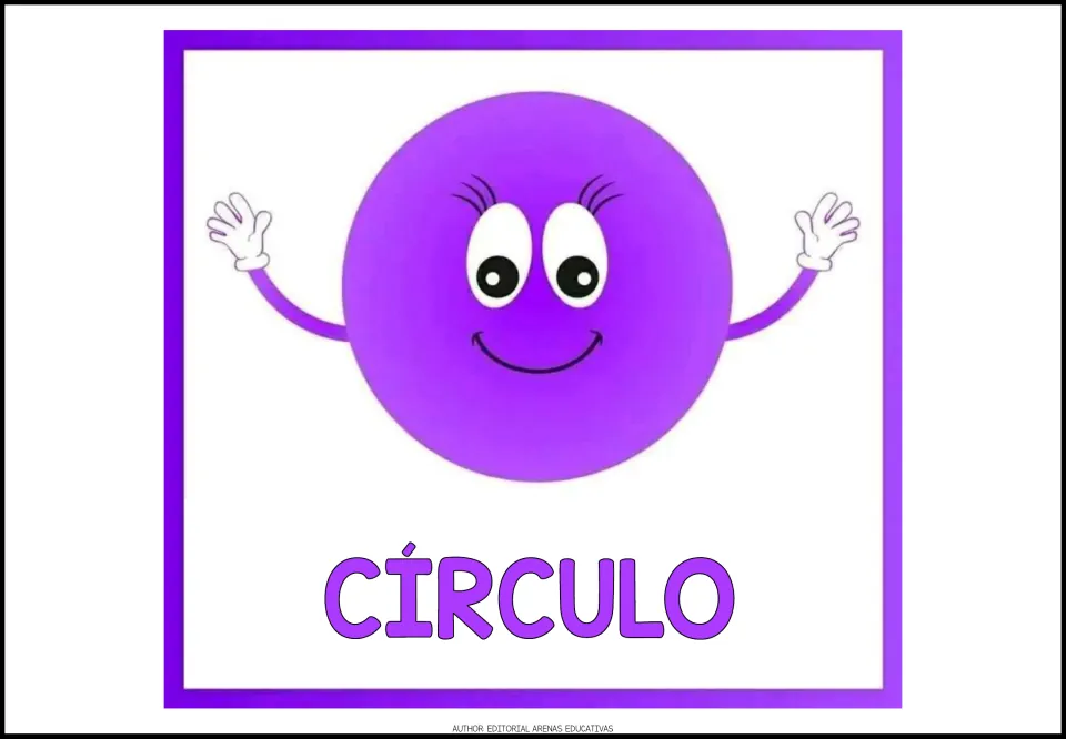 Spanish shape poster 5 of 7: a purple circle paired with the Spanish label CÍRCULO, meaning circle in English