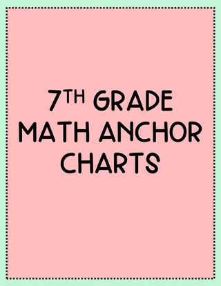 7th Grade Math Anchor Charts – 45-Chart Set – cover