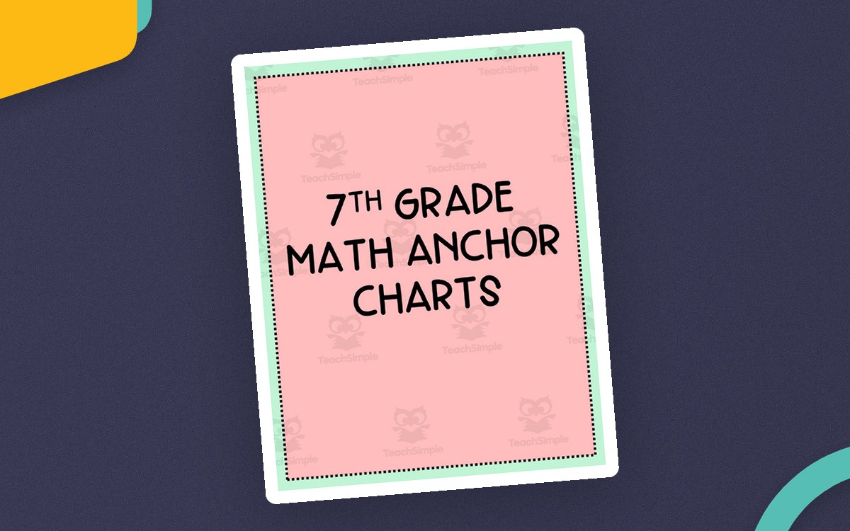 Pink cover labeled 7th Grade Math Anchor Charts.