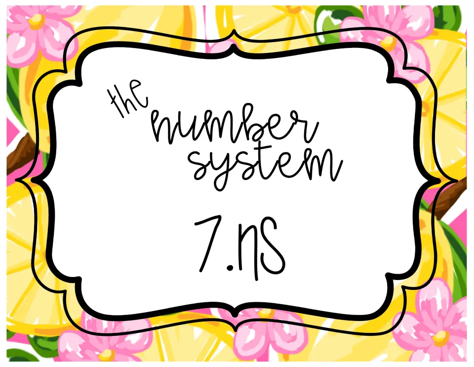 Domain header sign titled The Number System with the code 7.NS, marking the start of that domain's standards