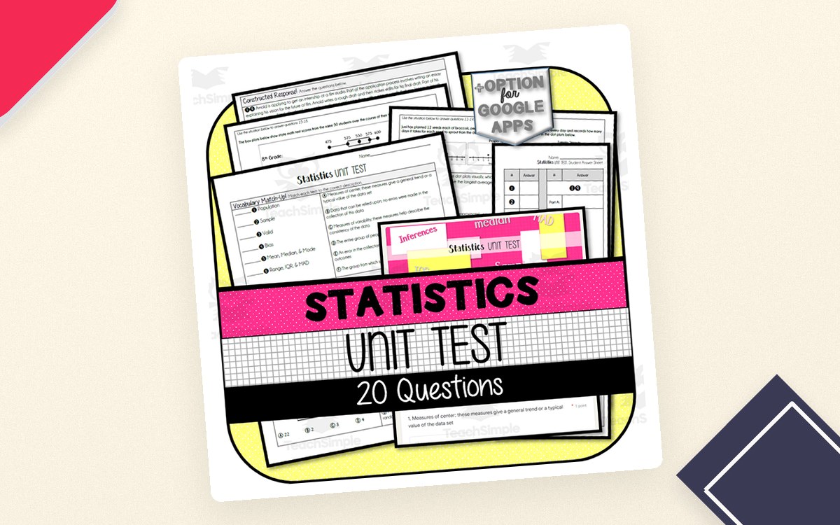 7th Grade Statistics UNIT TEST preview