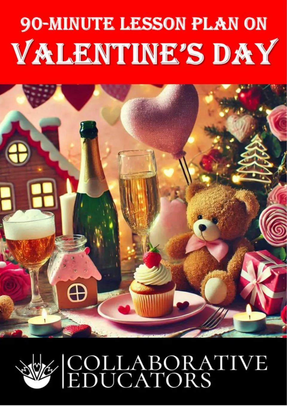 Cover of the 90-Minute Lesson Plan on Valentine's Day teaching resource by Collaborative Educators