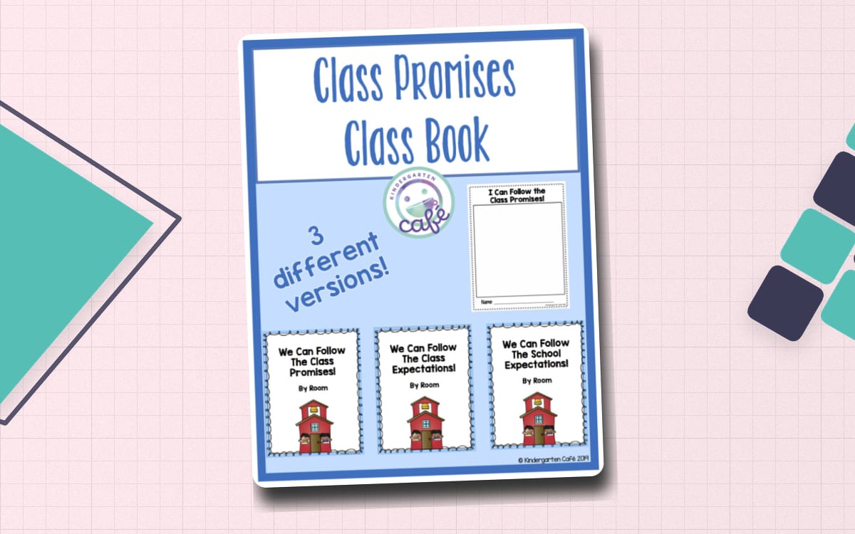 Class Promises Class Book cover showing coordinated I Can and We Can page versions.