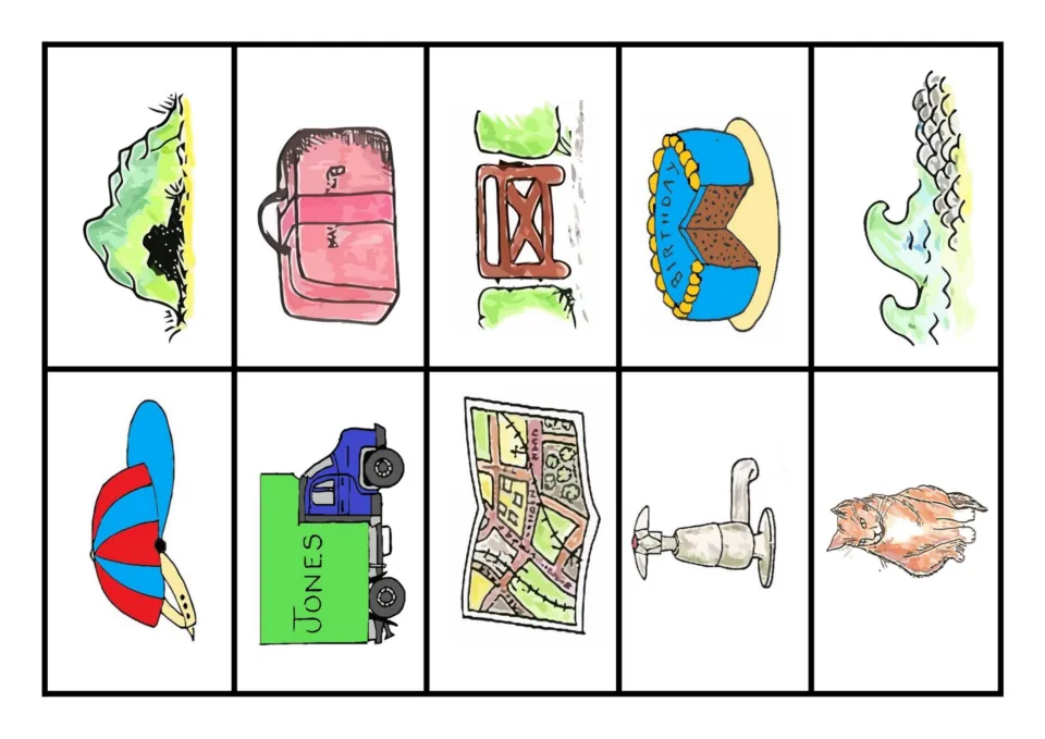 Colour picture cards, no blends: cave, bag, gate, cake, wave, cap, van, map, tap and cat to sort by short a or long a-e
