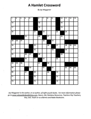 A Hamlet Crossword Puzzle – sample page 2