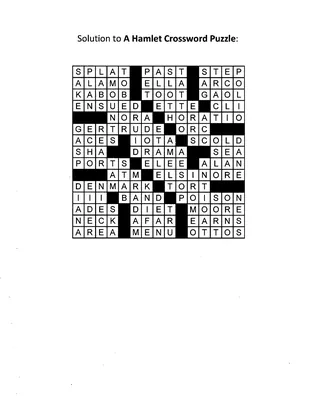 A Hamlet Crossword Puzzle – sample page 4