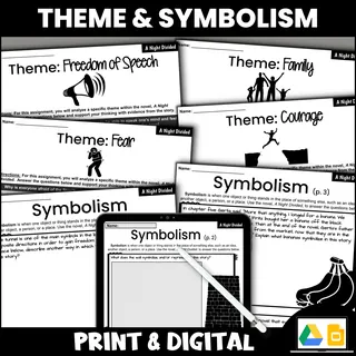 A Night Divided Novel Study Theme and Symbolism Extension Activities – sample page 3