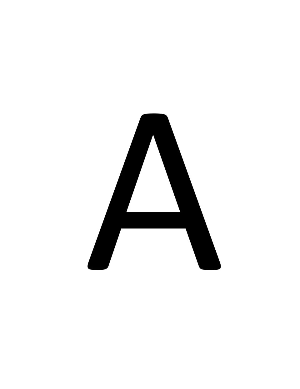 Large capital letter A sign for the alphabet photo task; teams hold it up beside something that starts with A