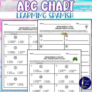 ABC Chart in Spanish with Translation Shown in English – sample page 3