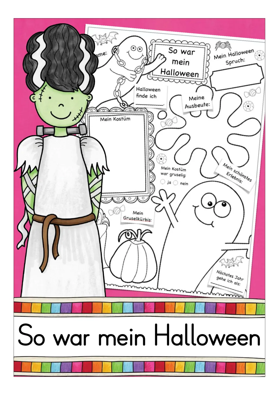 Cover of the German reflection resource titled “So war mein Halloween” (This was my Halloween)