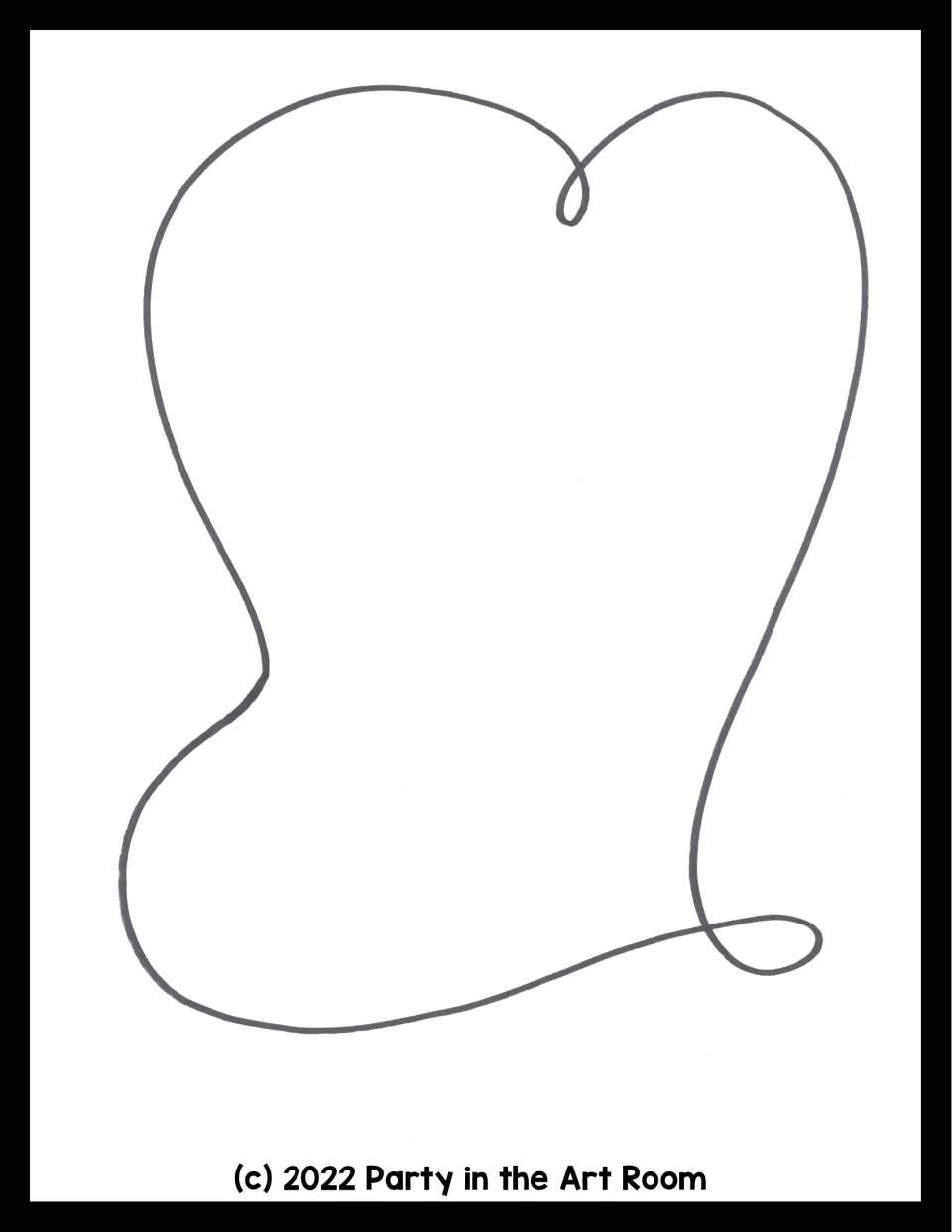 First face template provides an organic shape with loops at the top and lower right for the portrait game