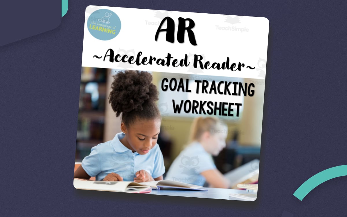 Accelerated Reader Goal Tracking Worksheet preview: Quarter and learner-information fields