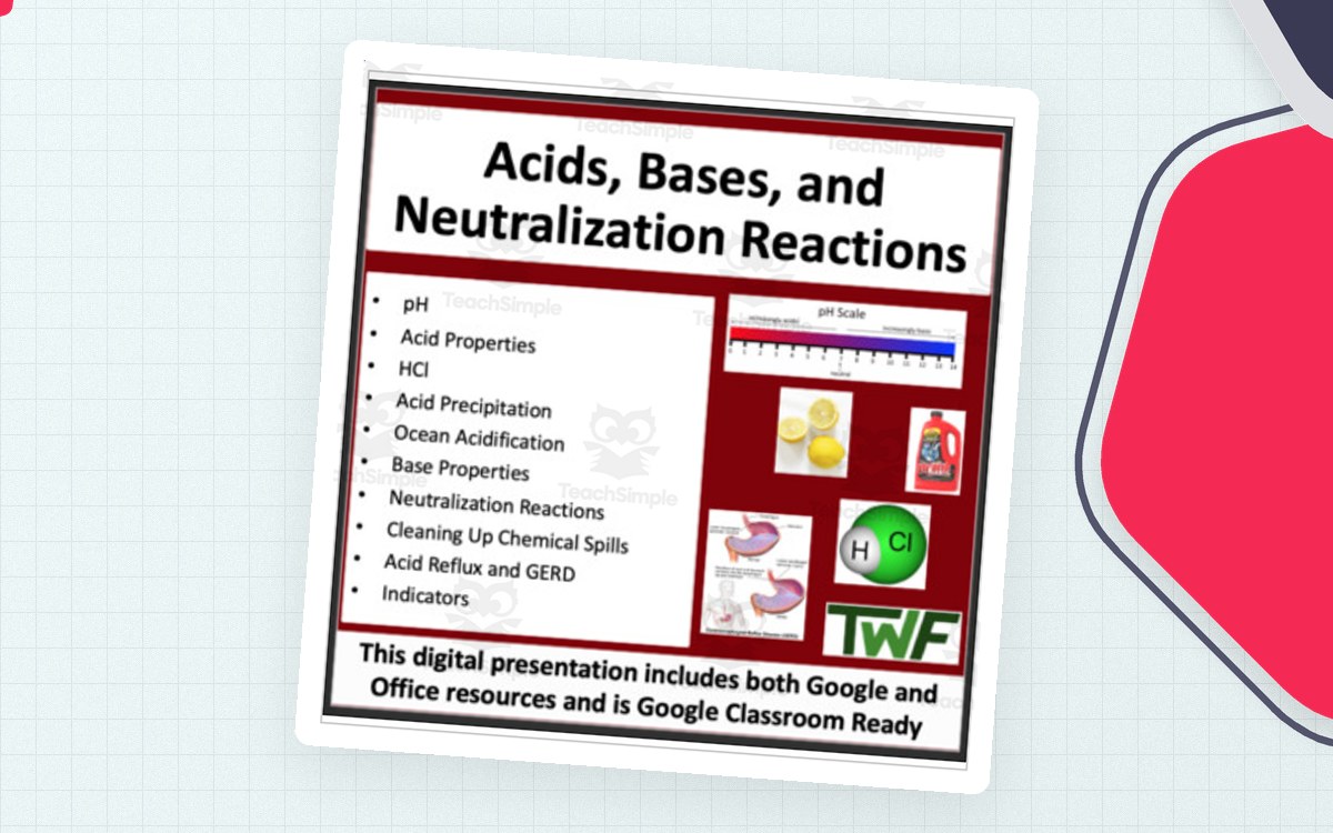 Acid, Bases, and Neutralization Reactions - Google Slides and PowerPoint Lesson preview