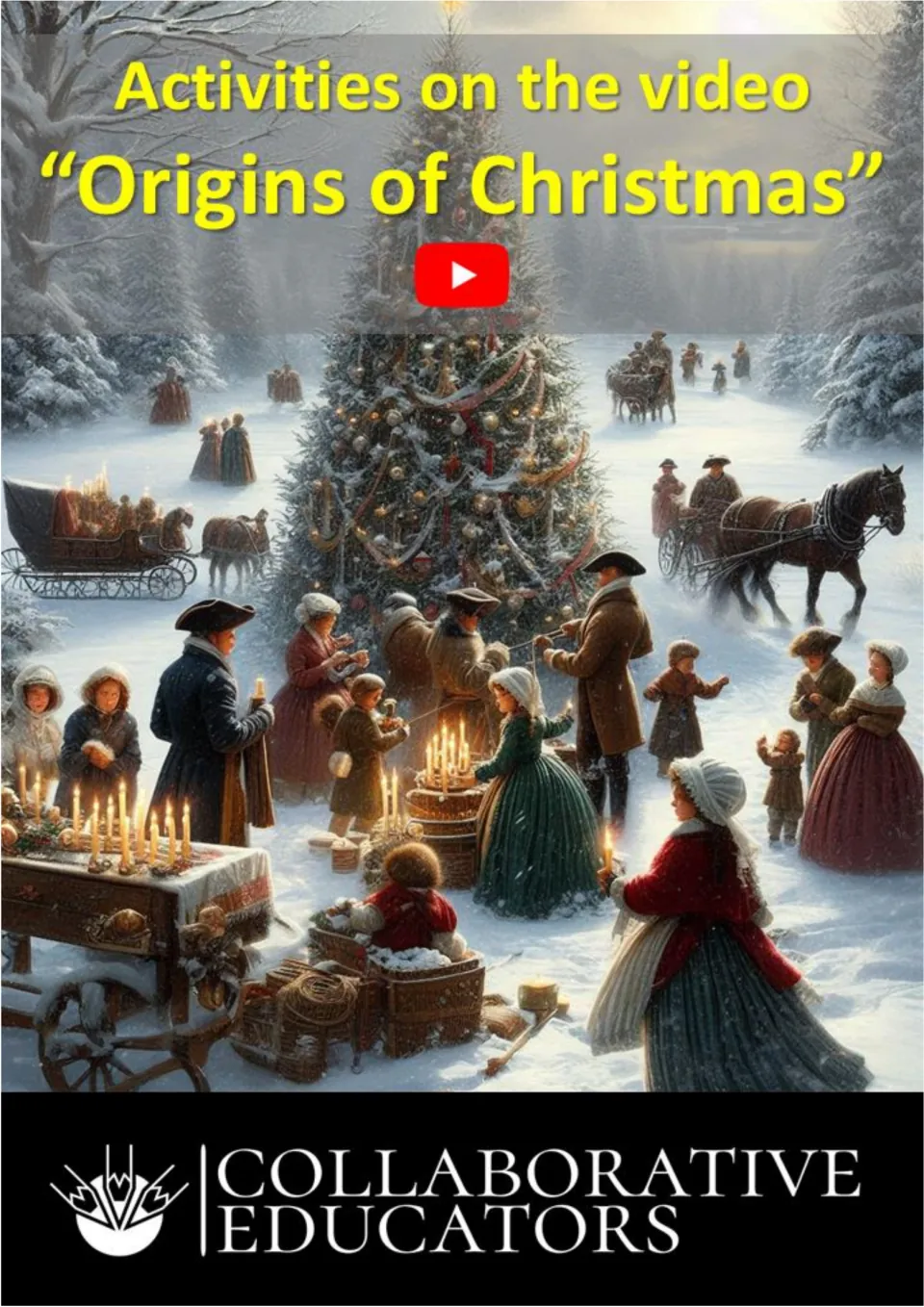 Cover of Activities on the video “Origins of Christmas,” a packet of seven follow-up classroom activities.