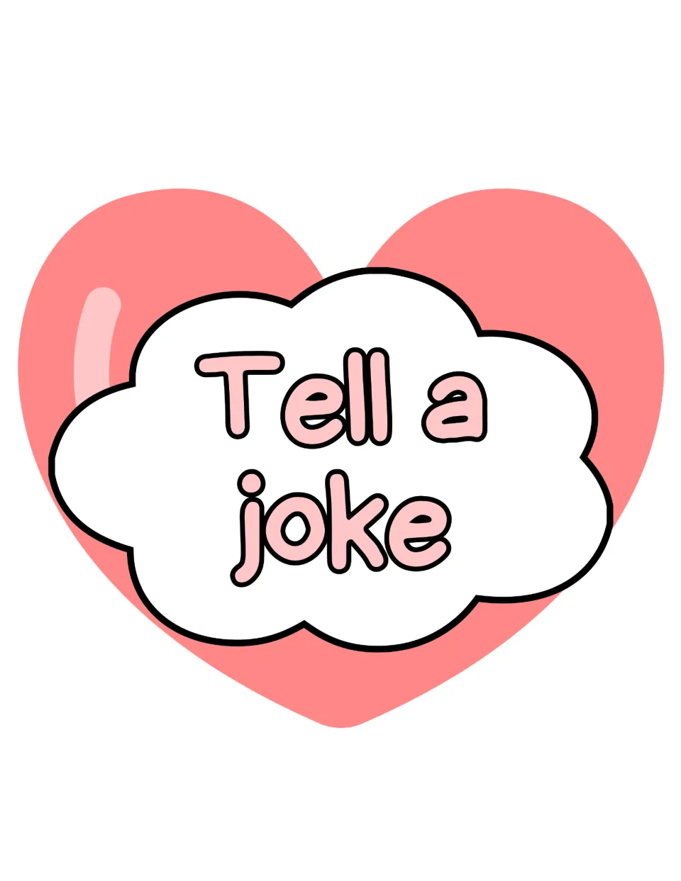 Kindness bulletin board display piece reading "Tell a joke," one of the kit's prompts to cut out.