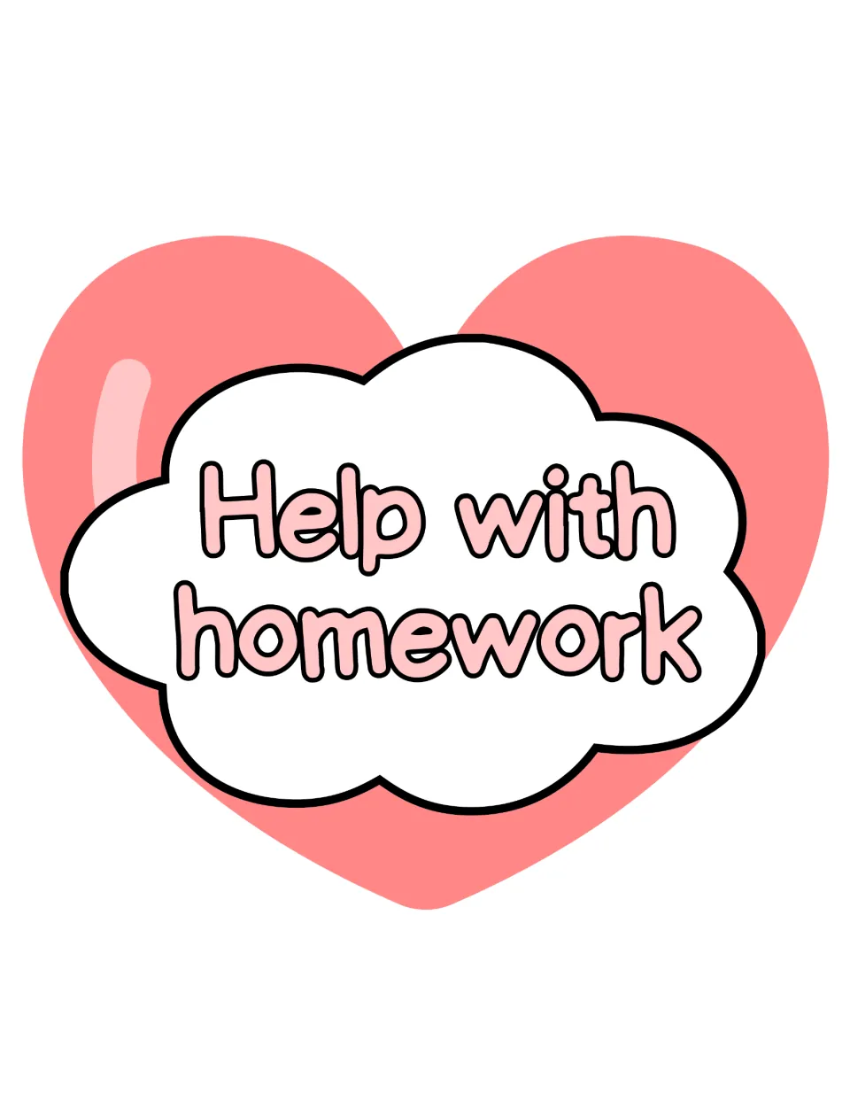 Kindness bulletin board display piece reading "Help with homework," one of the kit's prompts to cut out.