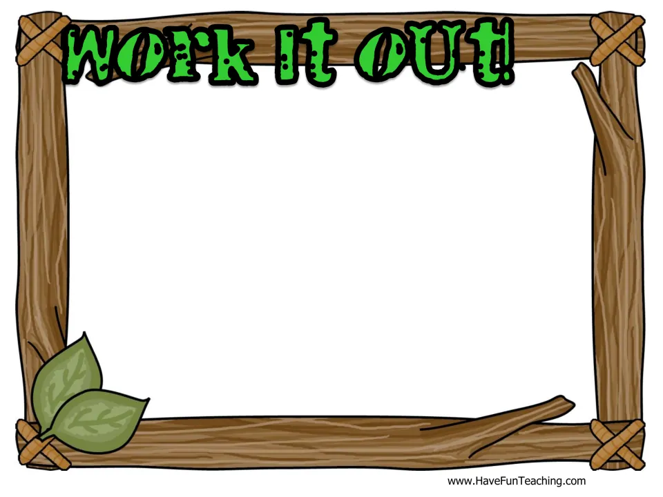 Work It Out! blank space for students to write and solve their own three-digit addition or subtraction problems