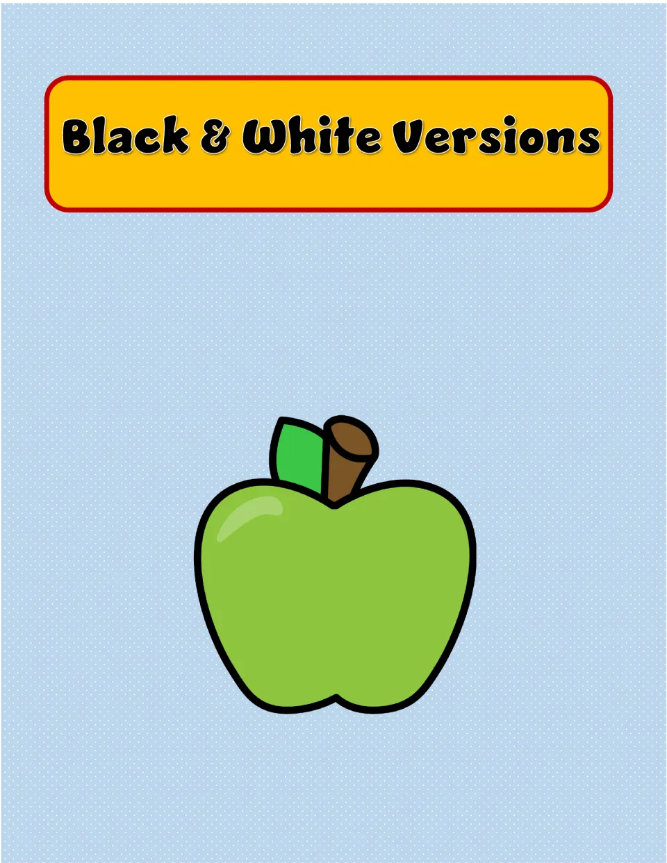 Section divider labeled 'Black & White Versions' introduces the printable addition and subtraction worksheets