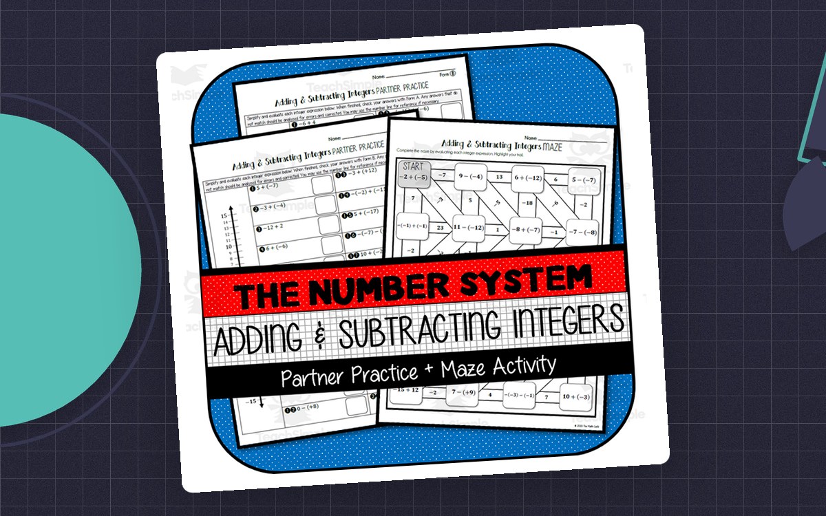 Adding & Subtracting Integers PARTNER PRACTICE & MAZE ACTIVITIES preview