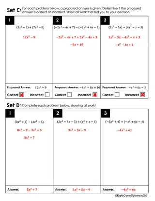 Adding + Subtracting Polynomials – Leveled Worksheet – sample page 3