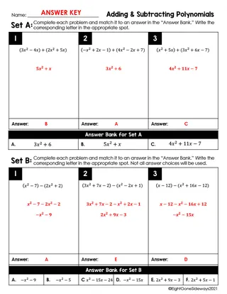 Adding + Subtracting Polynomials – Leveled Worksheet – sample page 4