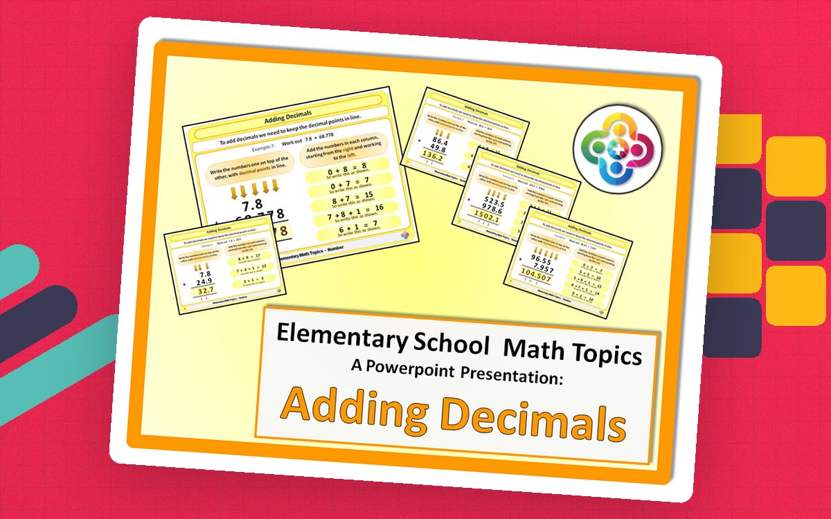 Adding Decimals for Elementary Math teaching resource preview