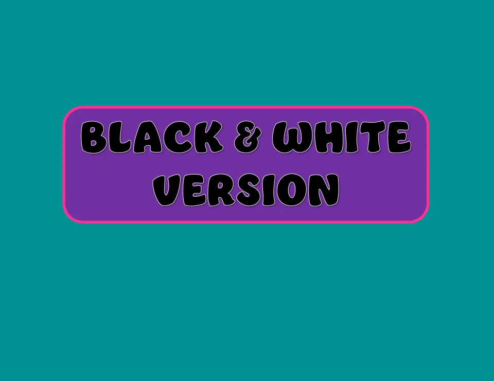 Section divider titled Black & White Version, marking the start of the printer-friendly copies of the fraction task cards