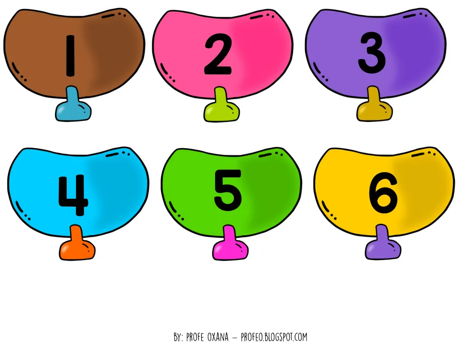 Caterpillar body pieces numbered 1 to 6 to cut out; each colored segment is an answer spot for matching equation leaves
