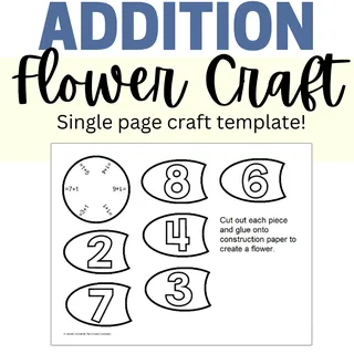 Addition Flower Craft – sample page 2