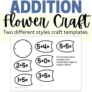 Addition Flower Craft – sample page 3