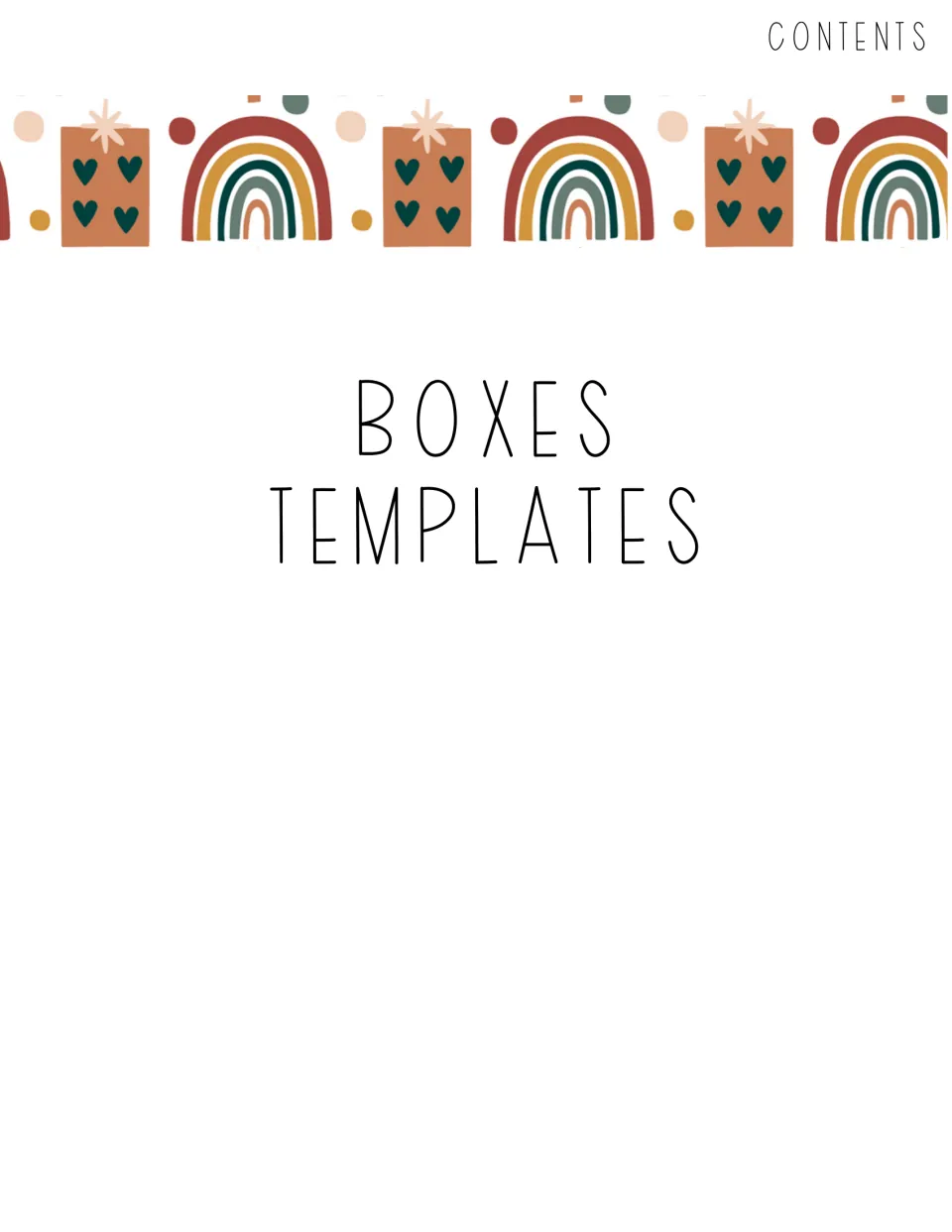 Advent calendar section divider labeled 'Boxes Templates' introduces the numbered cut-and-glue templates.