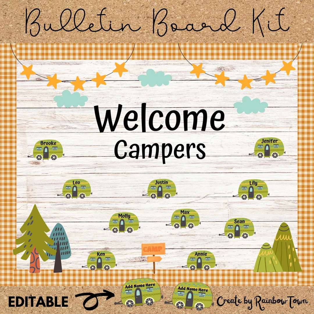 Adventure Awaits – Camping Bulletin Board Kit – cover
