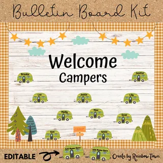 Adventure Awaits – Camping Bulletin Board Kit – cover