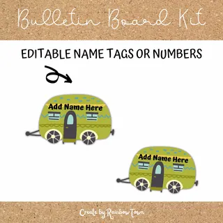 Adventure Awaits – Camping Bulletin Board Kit – preview 3
