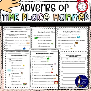 Adverbs of Time Place and Manner – sample page 2