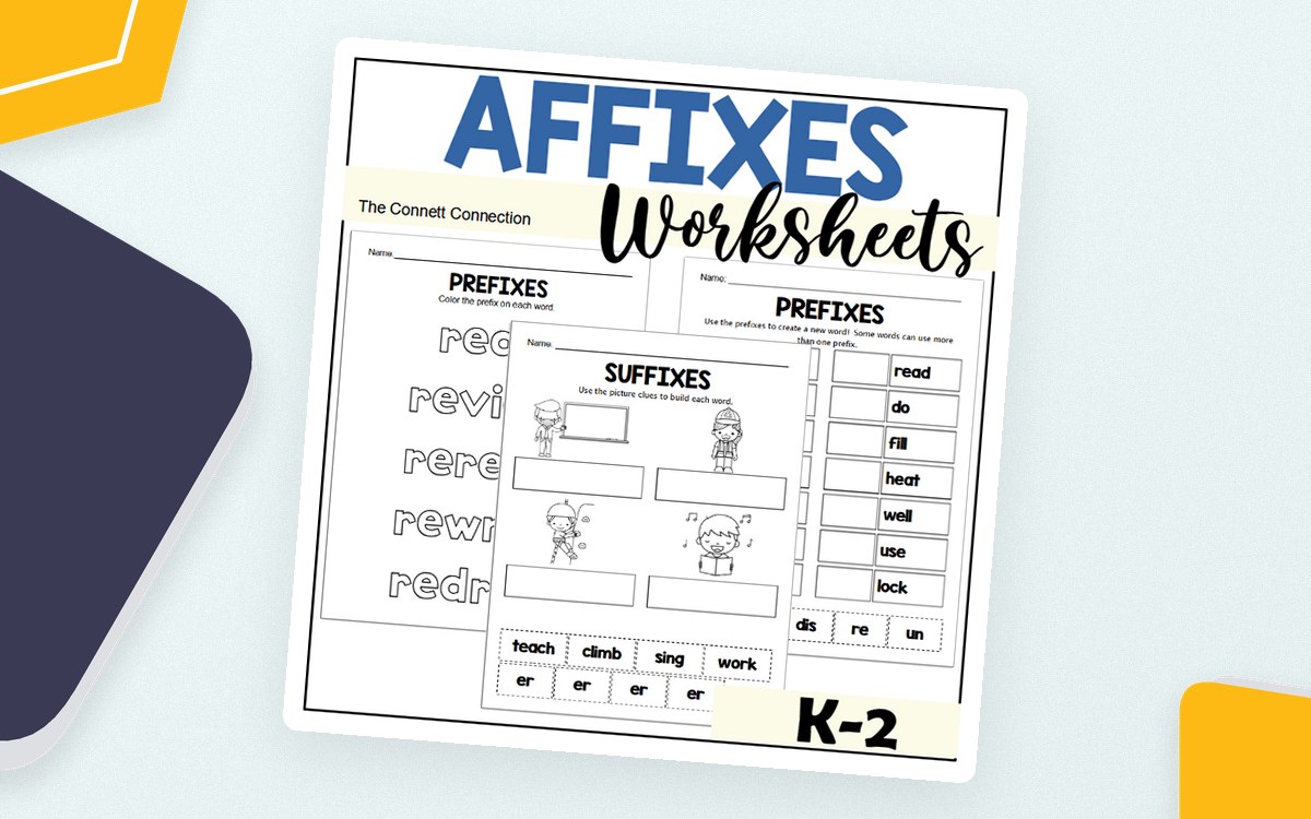 Affixes Worksheets for Prefixes and Suffixes K-2 preview