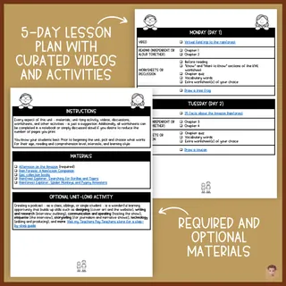 Afternoon on the Amazon (Magic Tree House #6 Lesson Plan, Videos, Activities) – sample page 3
