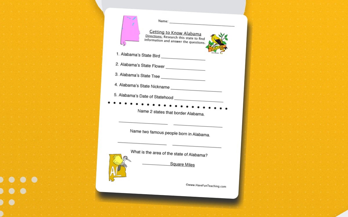 Alabama Worksheet preview