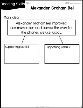 Alexander Graham Bell Reading Packet – sample page 2