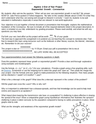 Algebra 2 End of Year Project | Exponential Growth: Coronavirus – sample page 2