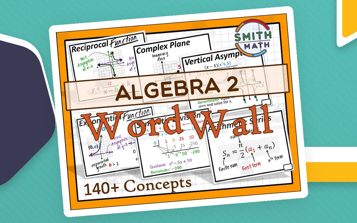 Algebra 2 Word Wall preview