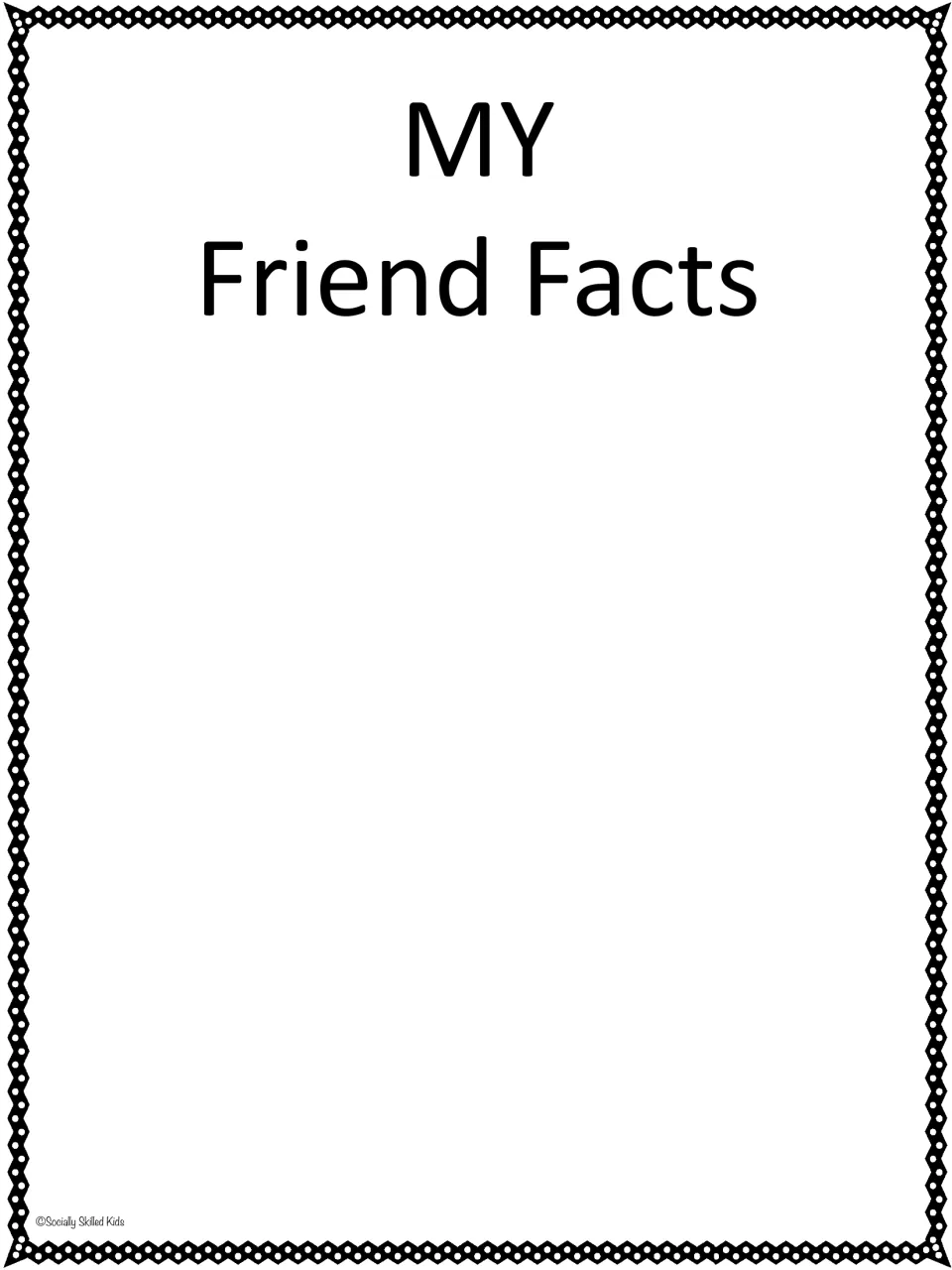 My Friend Facts student book cover option showing only the title, without an illustration of children