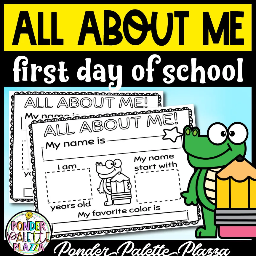 All about Me - First Day of School Activity – cover