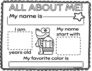 All about Me - First Day of School Activity – sample page 2